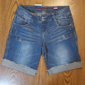 Arizona Teen Girl Shorts Bermuda Blue Distressed
